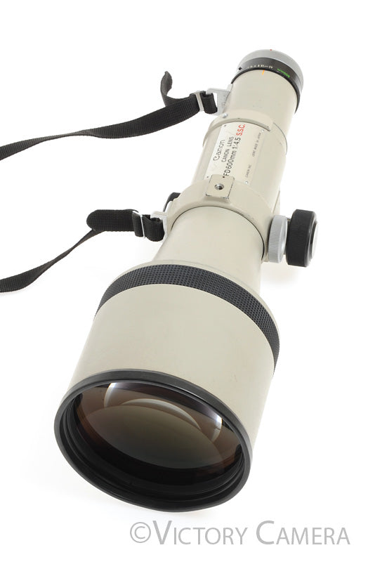 Canon 600mm f4.5 S.S.C. Manual Focus Telephoto Prime Lens for Canon FD -Clean- - Victory Camera