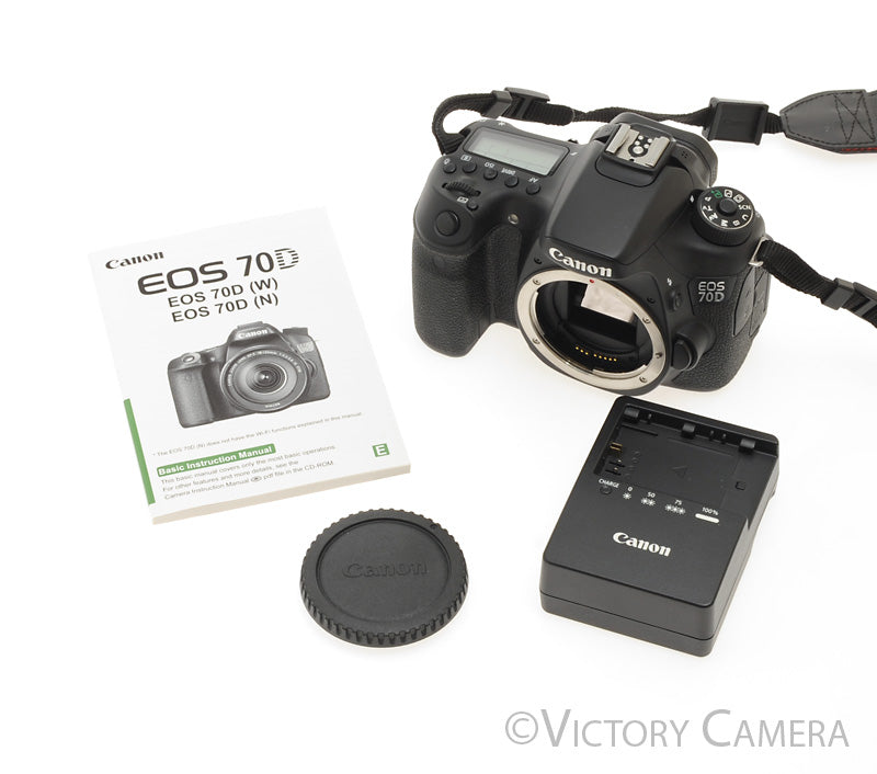 Canon EOS 70D 20.2MP Digital SLR Camera Body w/ Charger [MINT-] - Victory Camera