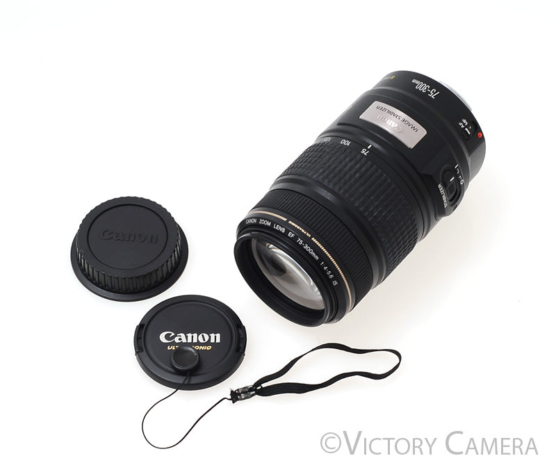 Canon EOS EF 75-300mm f4-5.6 IS USM Telephoto Zoom Lens [EXC+] - Victory Camera