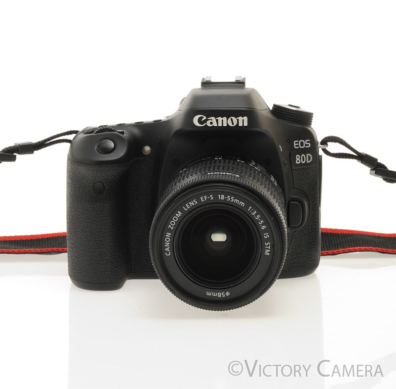 Canon EOS 80D 24.2MP DSLR Camera Body w/ 18-55mm f3.5-5.6 Lens [EXC] - Victory Camera
