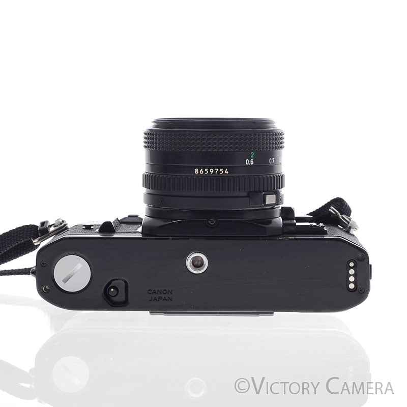 Canon A-1 A1 Black 35mm Film SLR Camera w/ 50mm f1.8 Lens  [EXC] - Victory Camera