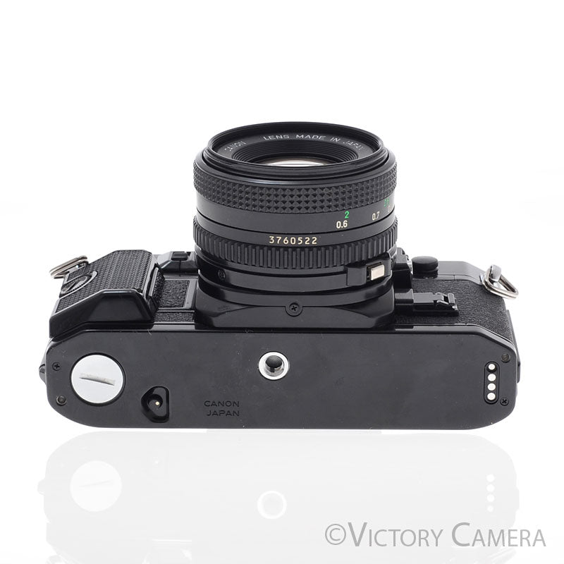Canon A-1 A1 Black 35mm Film SLR Camera w/ 50mm F1.8 Lens [EXC+] - Victory Camera