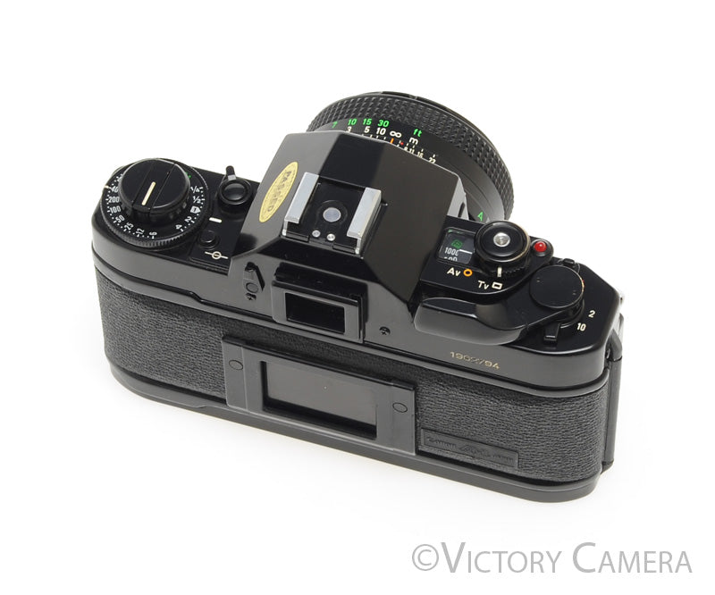 Canon A-1 A1 35mm Black Camera 50mm F1.8 Lens -New Seals, No Squeak- [EXC] - Victory Camera