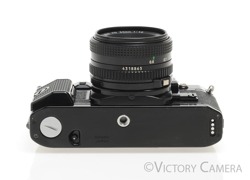 Canon A-1 A1 35mm Black Camera 50mm F1.8 Lens -New Seals, No Squeak- [EXC] - Victory Camera