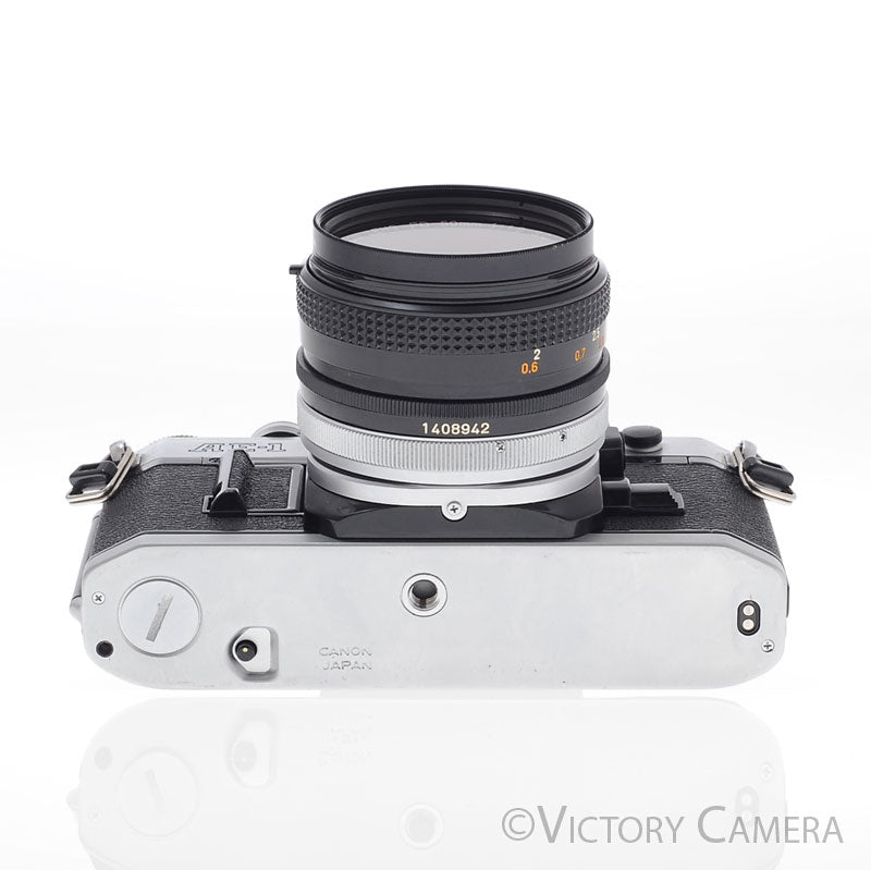 Canon AE-1 35mm Chrome Camera w/ 50mm f1.8 Prime Lens [EXC+] - Victory Camera