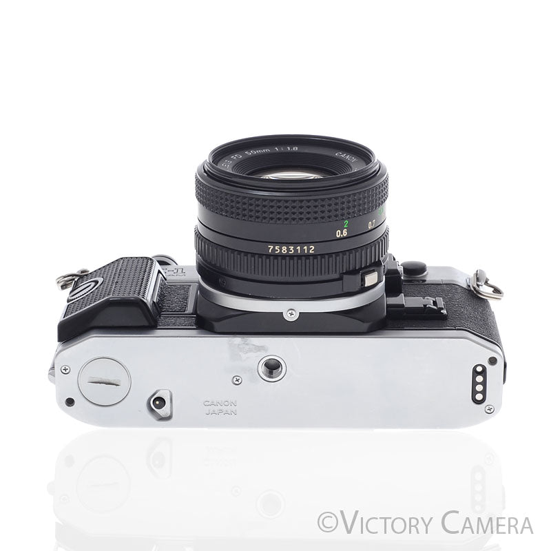 Canon AE-1 Program Chrome 35mm Film SLR Camera 50mm f1.8 Lens  [EXC]