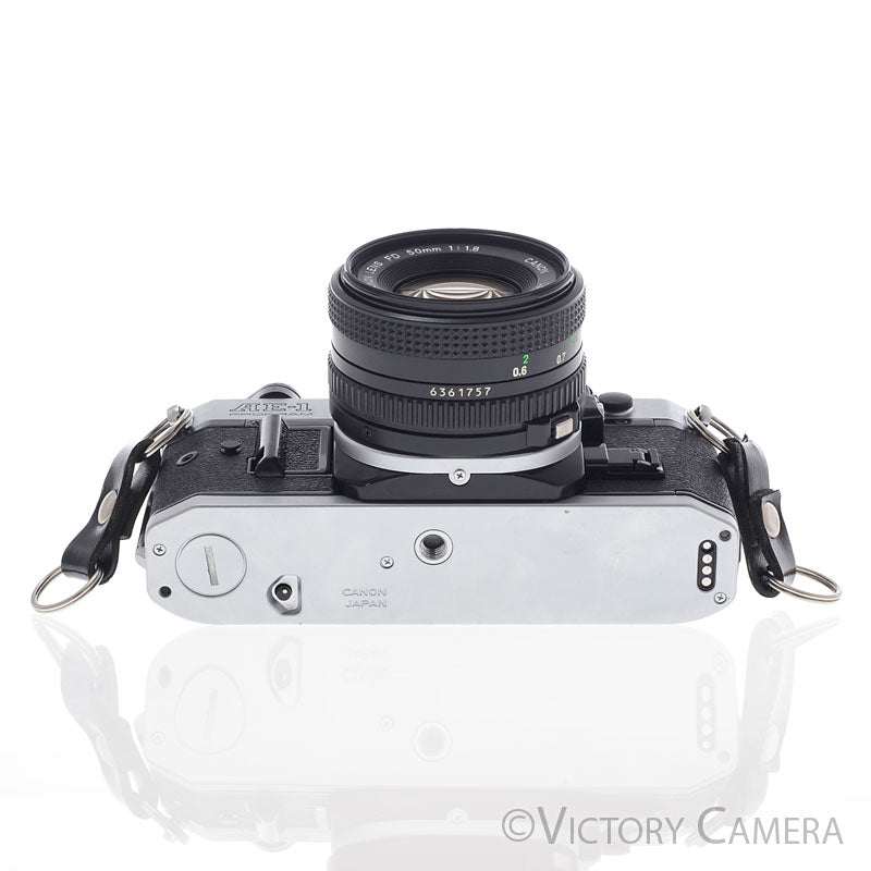 Canon AE-1 Program Chrome 35mm Film SLR Camera 50mm f1.8 Lens  [EXC+] - Victory Camera