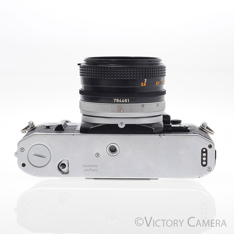 Canon AE-1 Program Chrome 35mm Film SLR Camera 50mm f1.8 Lens [EXC-] - Victory Camera