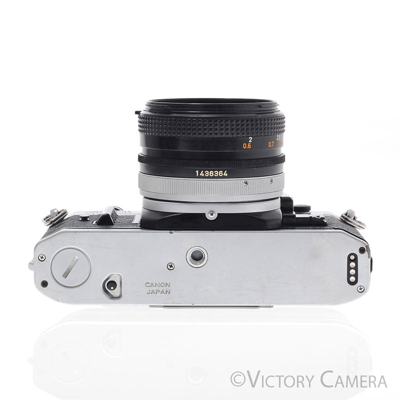 Canon AE-1 Program Chrome 35mm Film SLR Camera 50mm f1.8 Lens  [EXC] - Victory Camera