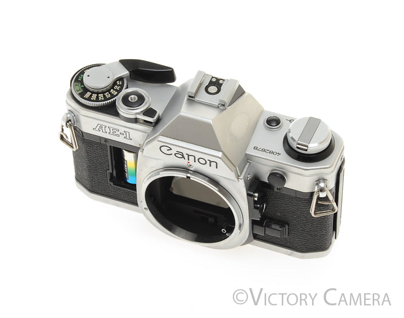 Canon AE-1 35mm Chrome Film Camera Body -No Batt. Door- [BAR]