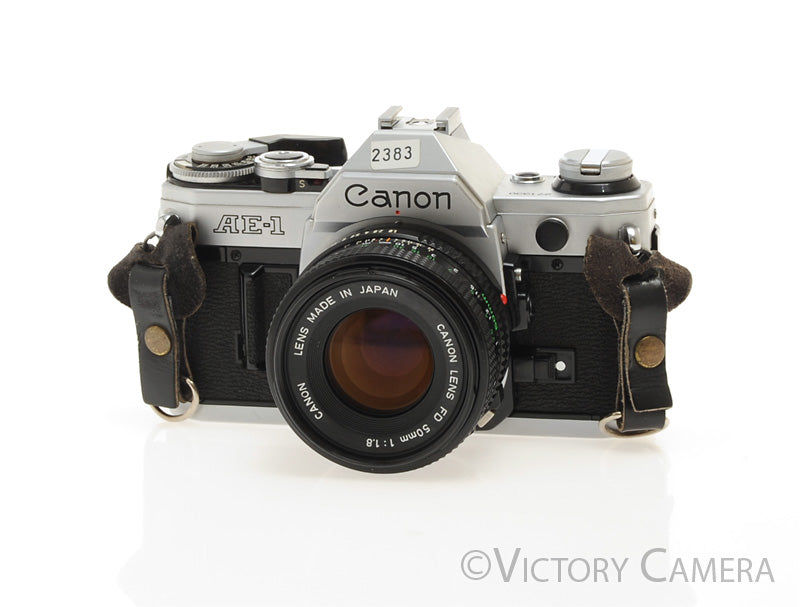 Canon AE-1 35mm Chrome Camera w/ 50mm f1.8 Prime Lens -New Seals- [EXC] - Victory Camera