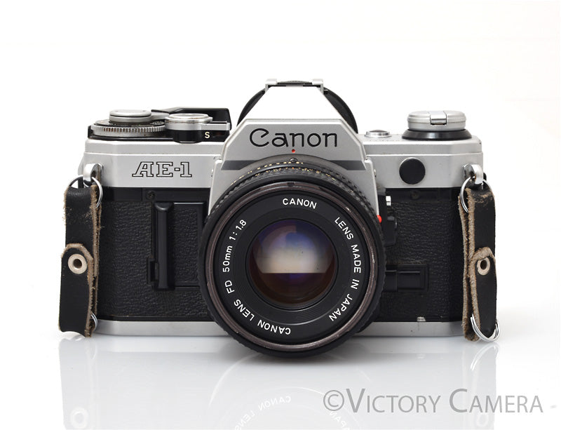 Canon AE-1 35mm Chrome Camera w/ 50mm f1.8 Prime Lens [EXC]