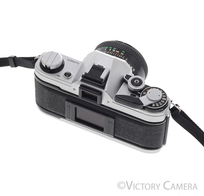 Canon AE-1 35mm Chrome Film Camera with 50mm f1.8 Lens -New Seals-  [EXC] - Victory Camera