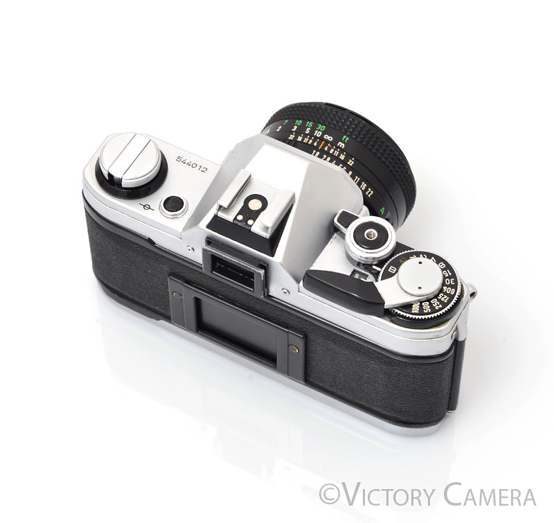 Canon AE-1 35mm Chrome Camera w/ 50mm f1.8 Prime Lens [EXC] - Victory Camera