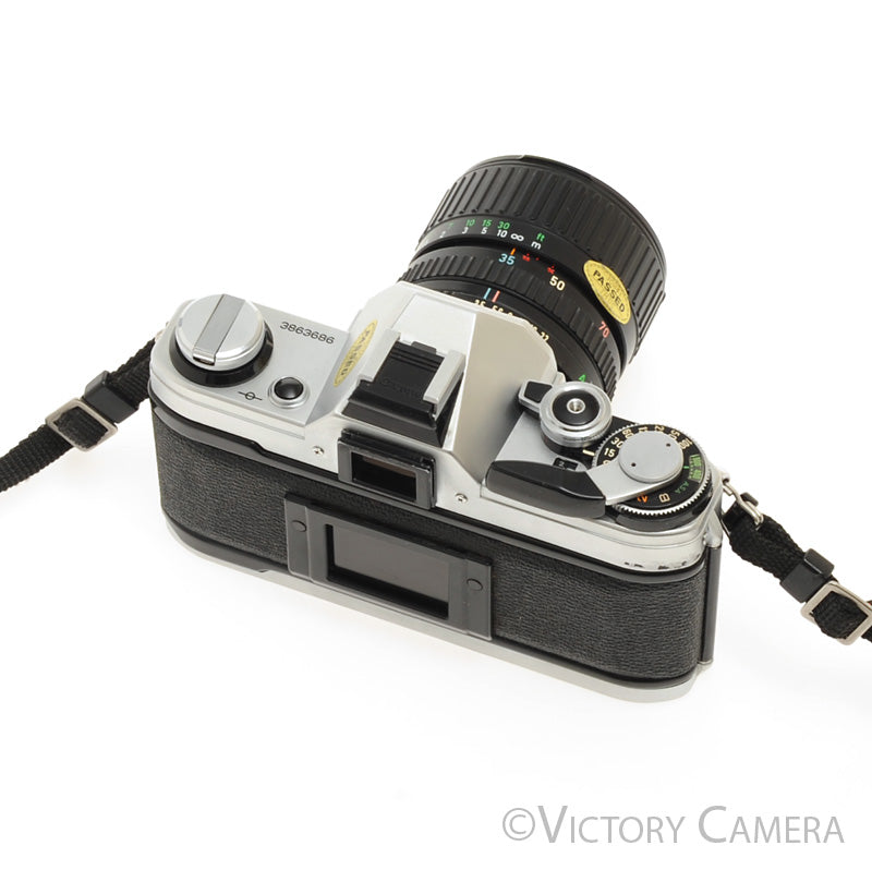 Canon AE-1 Chrome 35mm Film SLR Camera 35-70mm Zoom Lens  [EXC+] - Victory Camera