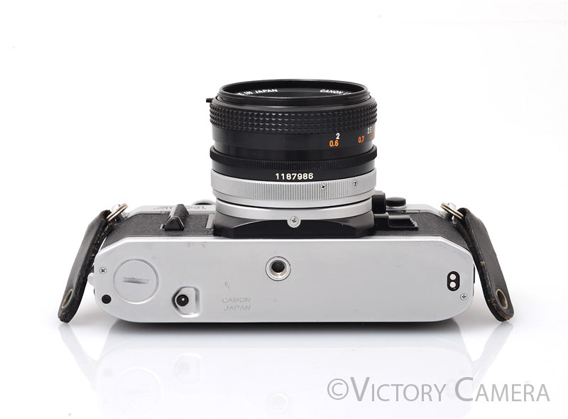 Canon AE-1 35mm Chrome Camera w/ 50mm f1.8 Prime Lens [EXC] - Victory Camera