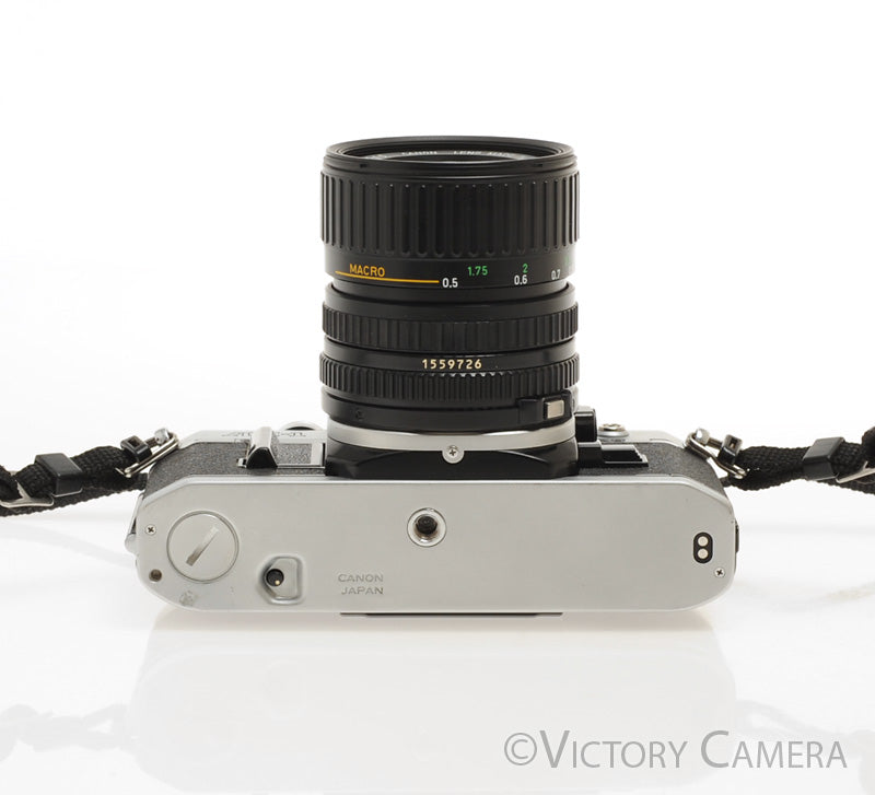 Canon AE-1 Chrome 35mm Film SLR Camera 35-70mm Zoom Lens  [EXC+] - Victory Camera