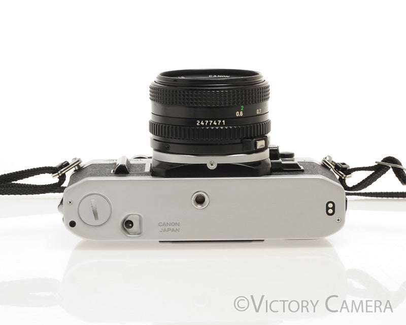 Canon AE-1 35mm Chrome Camera w/ 50mm f1.8 Prime Lens [EXC] - Victory Camera