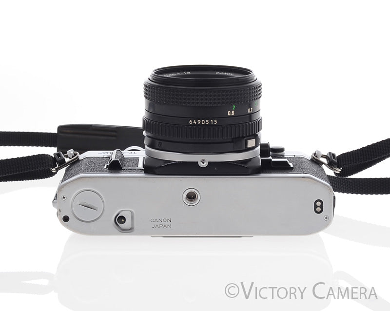 Canon AE-1 35mm Chrome Film Camera with 50mm f1.8 Lens -New Seals-  [EXC] - Victory Camera