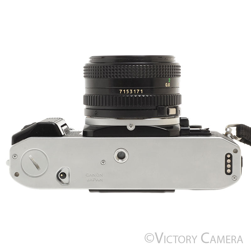 Canon AE-1 Program Chrome 35mm Film SLR Camera 50mm f1.8 Lens  [EXC+] - Victory Camera