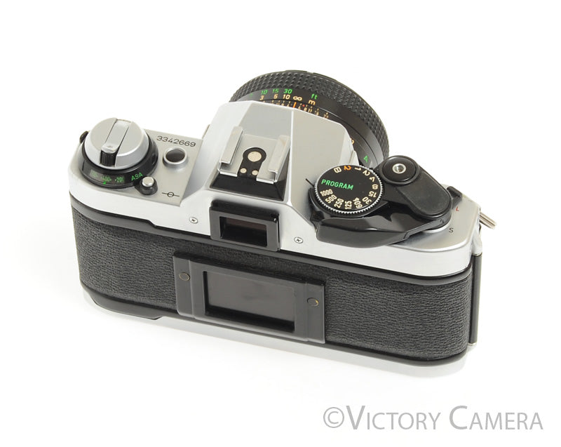 Canon AE-1 Program Chrome 35mm Film SLR Camera 50mm f1.8 Lens [EXC+] - Victory Camera