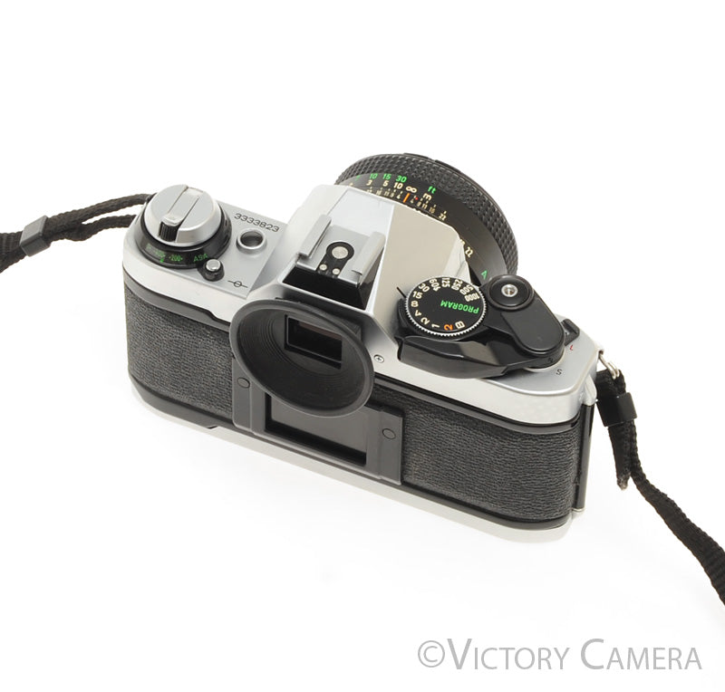 Canon AE-1 Program Chrome 35mm Film SLR Camera 50mm f1.8 Lens [EXC-] - Victory Camera