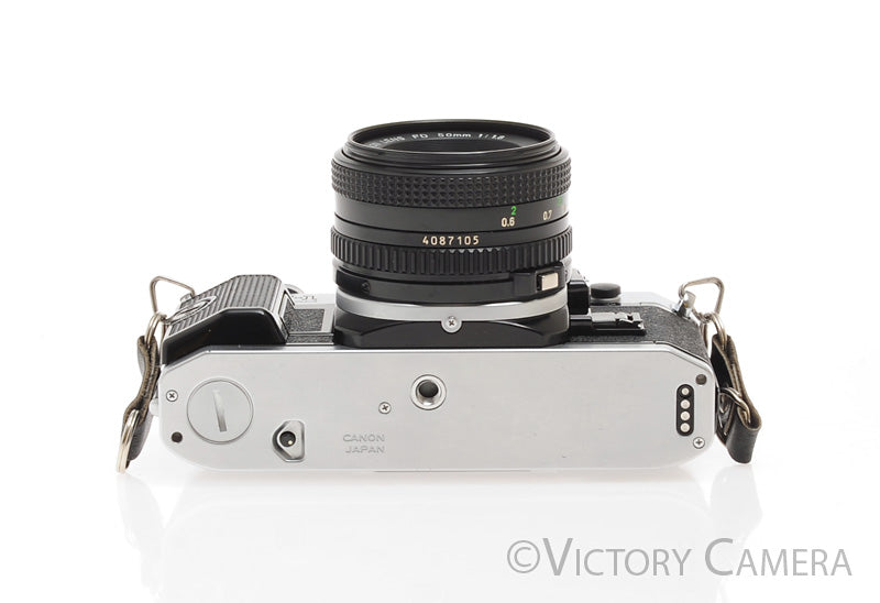 Canon AE-1 Program Chrome 35mm Film SLR Camera 50mm f1.8 Lens  [EXC] - Victory Camera
