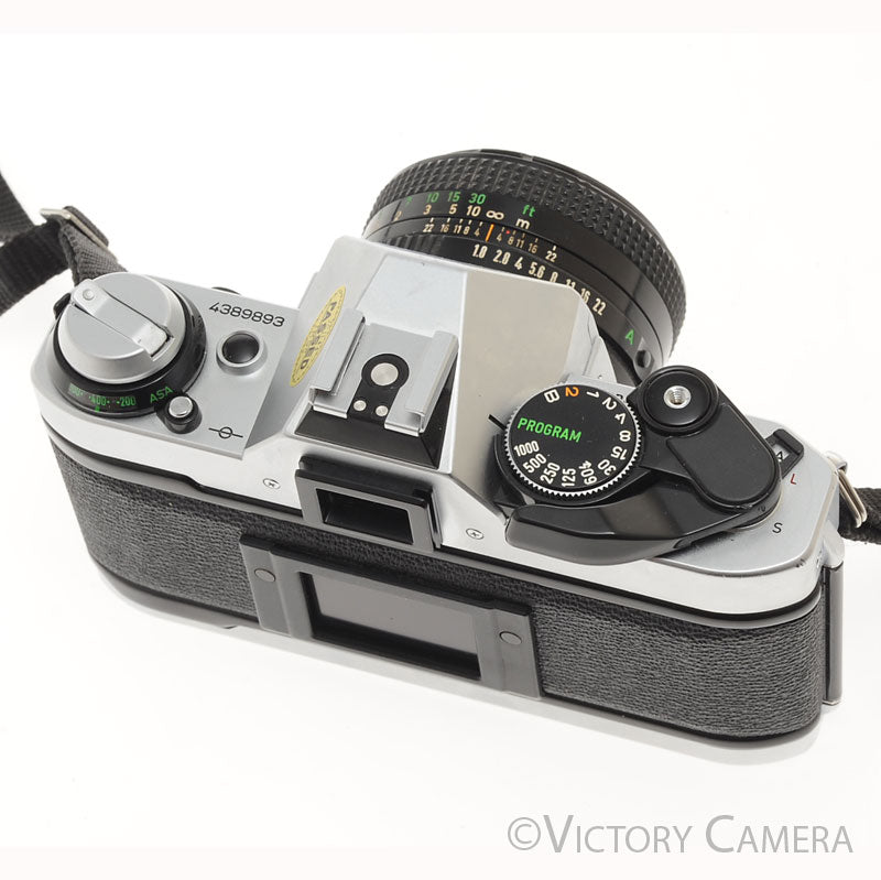 Canon AE-1 Program Chrome 35mm Film SLR Camera 50mm f1.8 Lens [EXC+] - Victory Camera