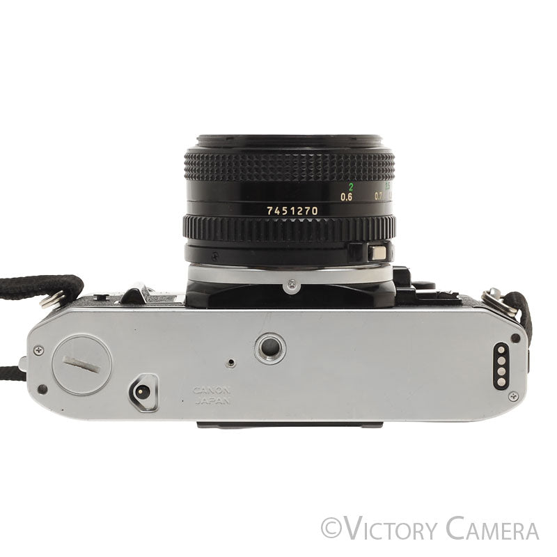 Canon AE-1 Program Chrome 35mm Film SLR Camera 50mm f1.8 Lens [EXC+] - Victory Camera