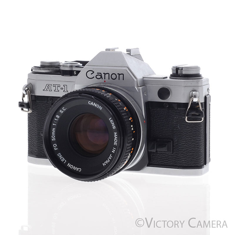 Canon AT-1 35mm Film Camera w/ 50mm f1.8 Lens -New Seals- [EXC-] - Victory Camera