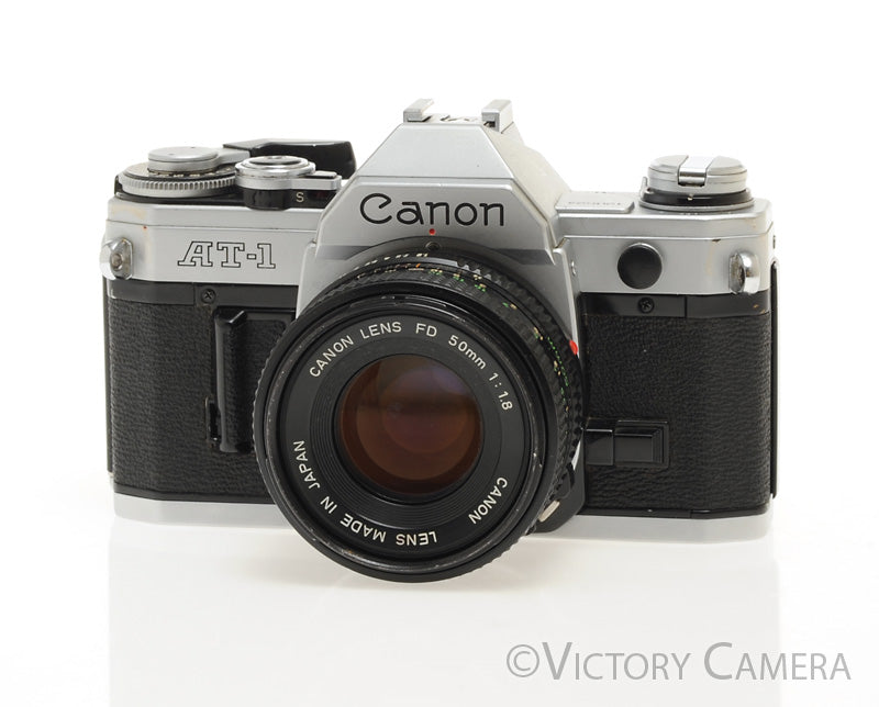 Canon AT-1 35mm Film Camera w/ 50mm f1.8 Lens -New Seals- [EXC] - Victory Camera