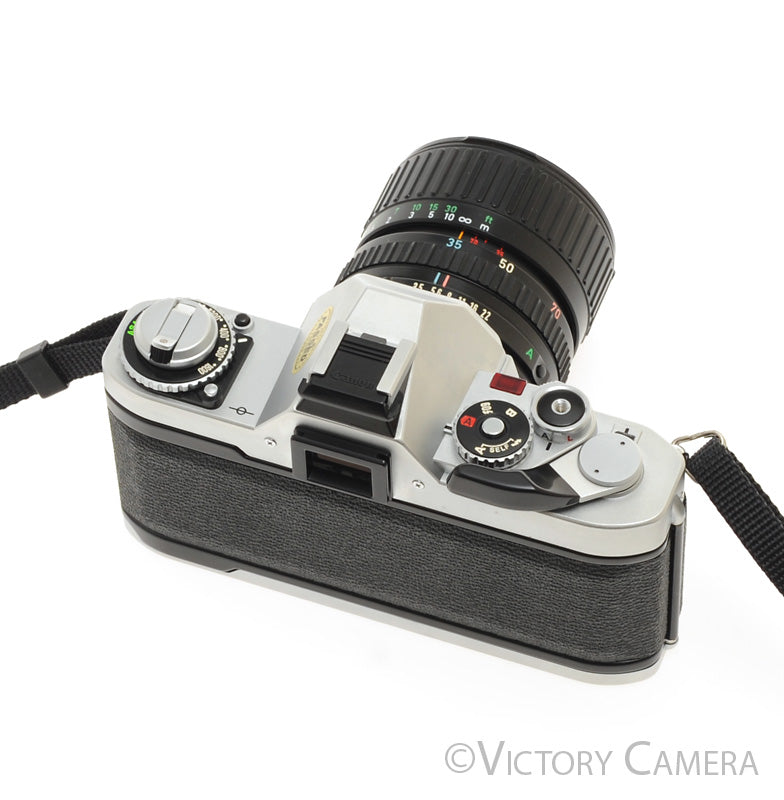 Canon AV-1 35mm Chrome Film Camera w/ 35-70mm Zoom Lens -New Seals- [EXC+]