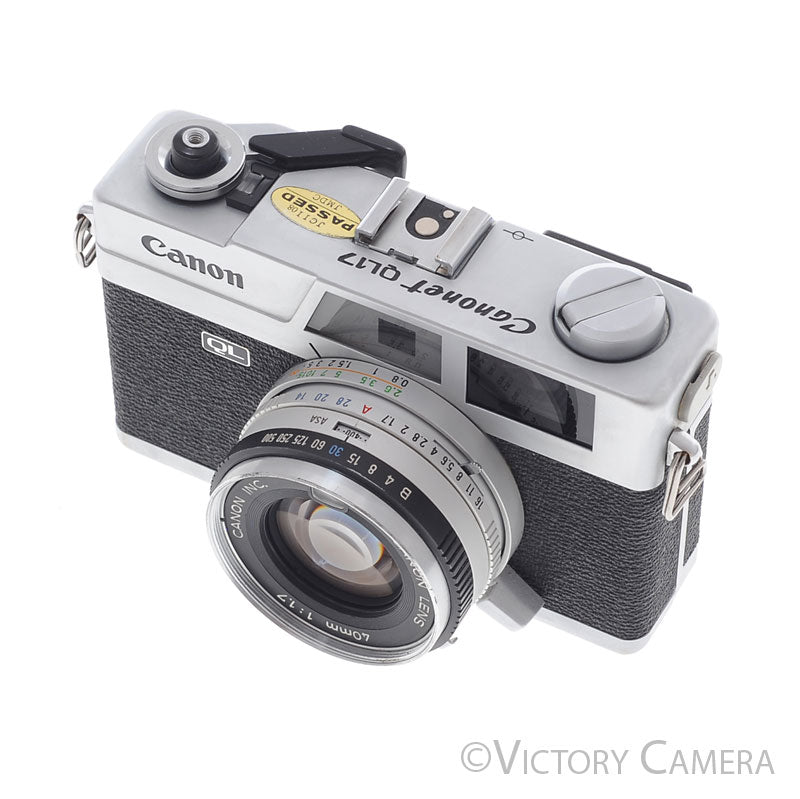 Canon Canonet QL 17 QL-17 Chrome Rangefinder Camera w/ 40mm f1.7 Lens [EXC] - Victory Camera