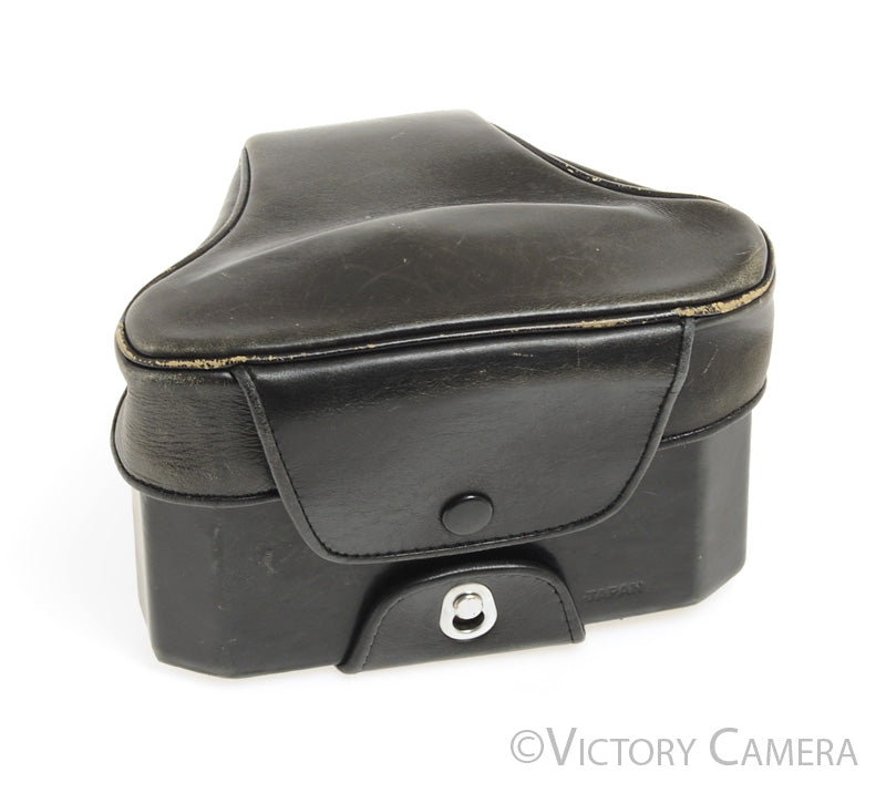 Canon F-1 Original Genuine Ever Ready Black Leather Camera Case [EX] - Victory Camera