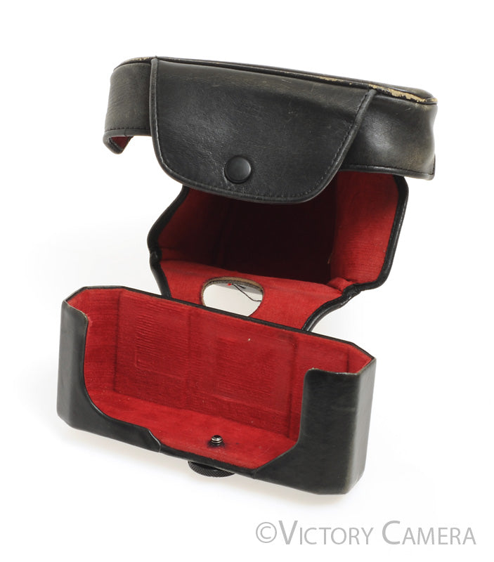 Canon F-1 Original Genuine Ever Ready Black Leather Camera Case [EX] - Victory Camera