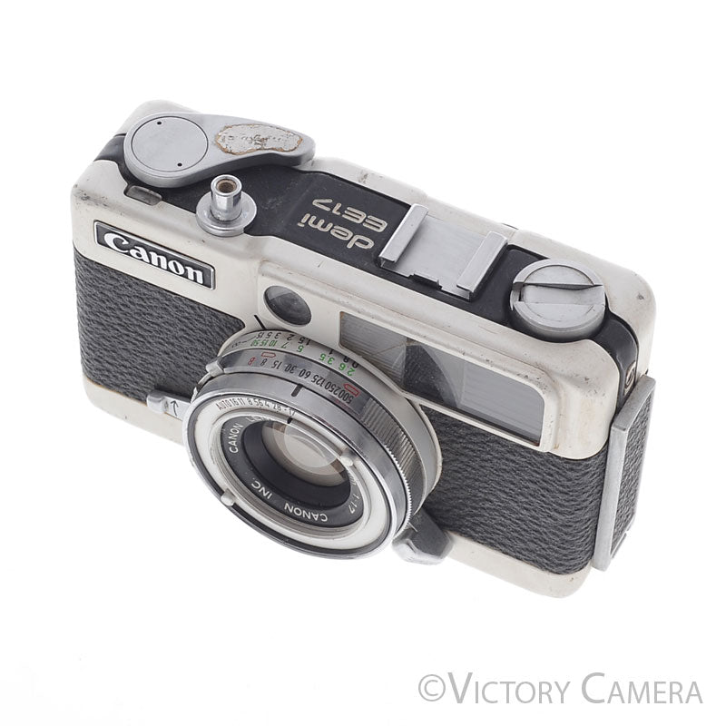Canon Demi EE17 Chrome Half Frame 35mm Film Camera w/ 30mm f1.7 Lens [GOOD] - Victory Camera