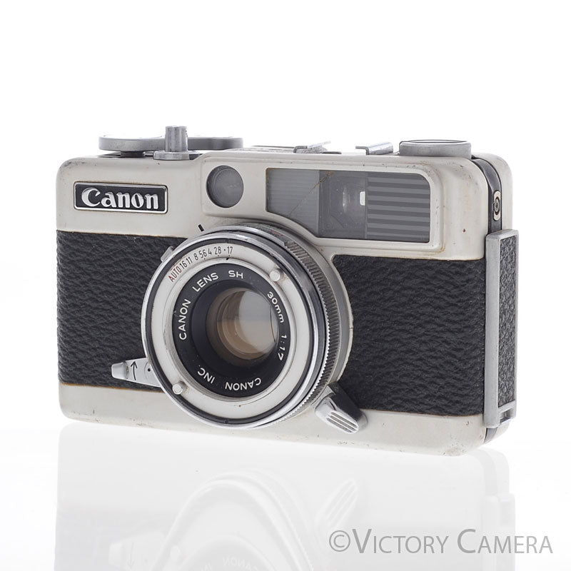 Canon Demi EE17 Chrome Half Frame 35mm Film Camera w/ 30mm f1.7 Lens [GOOD] - Victory Camera