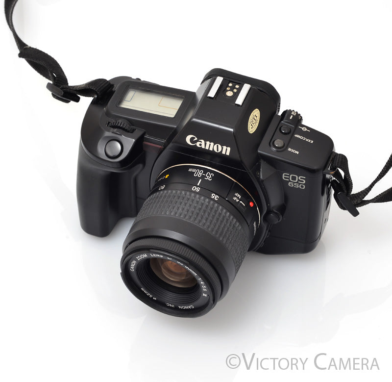Canon EOS 650 Autofocus 35mm FILM Camera w/ Canon 35-80mm Zoom Lens [EXC]