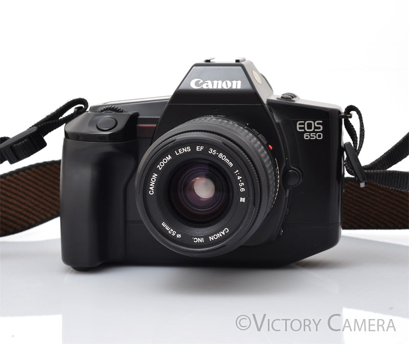 Canon EOS 650 Autofocus 35mm FILM Camera w/ Canon 35-80mm Zoom Lens [EXC] - Victory Camera