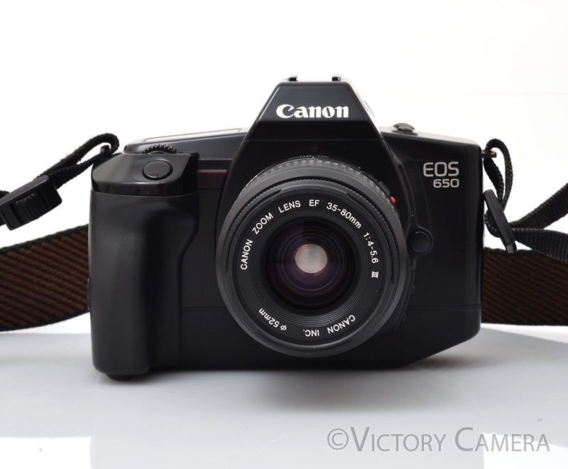 Canon EOS 650 Autofocus 35mm FILM Camera w/ Canon 35-80mm Zoom Lens [EXC]