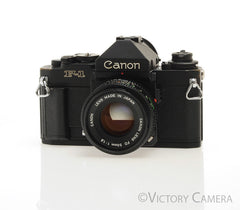 Canon New F1 F-1 Black 35mm Camera w/ 50mm f1.8 Lens -New