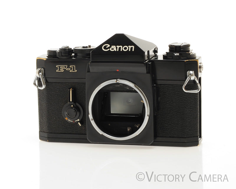 Canon F1 F-1 Black 35mm Camera Body -New Seals- [EXC-] - Victory Camera