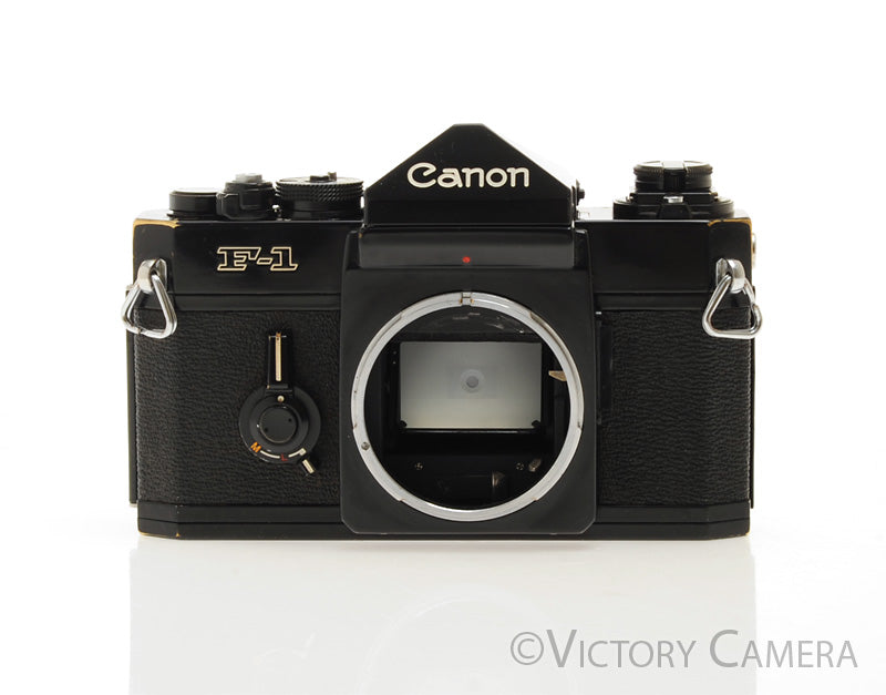 Canon F1 F-1 Black 35mm Camera Body -New Seals- [EXC-] - Victory Camera