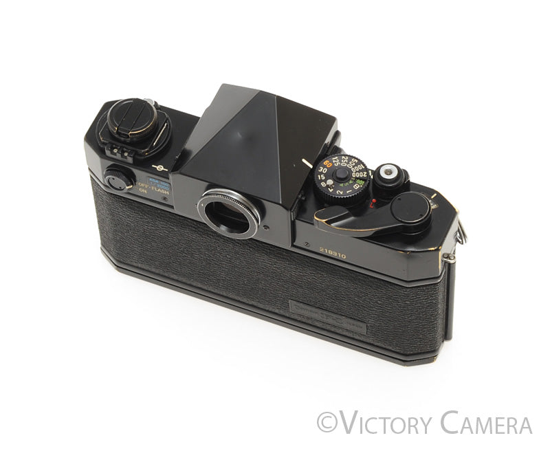 Canon F1 F-1 Black 35mm Camera Body -New Seals- [EXC-] - Victory Camera