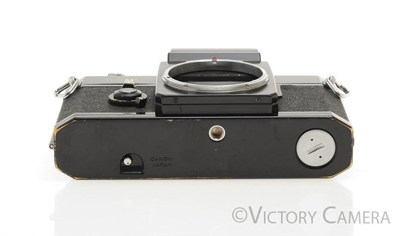 Canon F1 F-1 Black 35mm Camera Body -New Seals- [EXC-] - Victory Camera