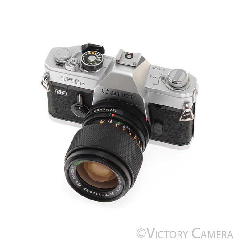 Canon FTb QL 35mm Film Camera w/ 35-70mm Zoom Lens [EXC] - Victory Camera
