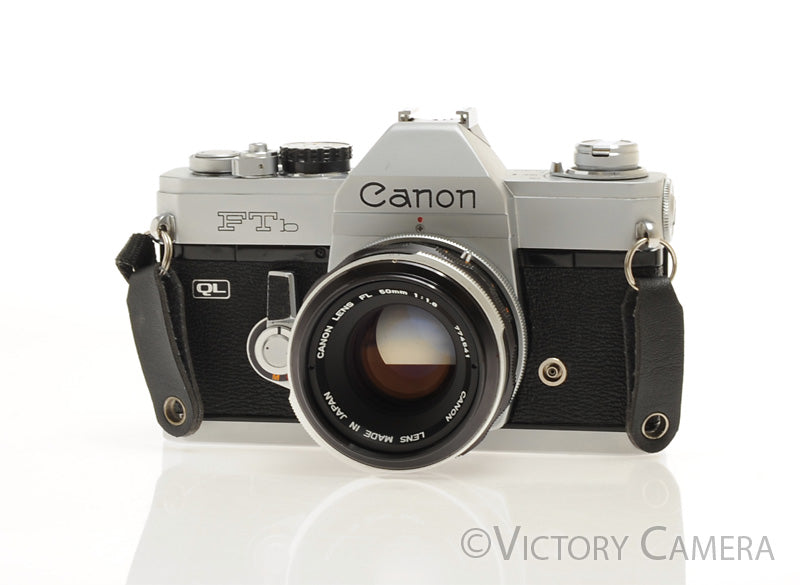 Canon FTb QL Chrome 35mm SLR Camera w/ 50mm f1.8 Lens [EXC-]