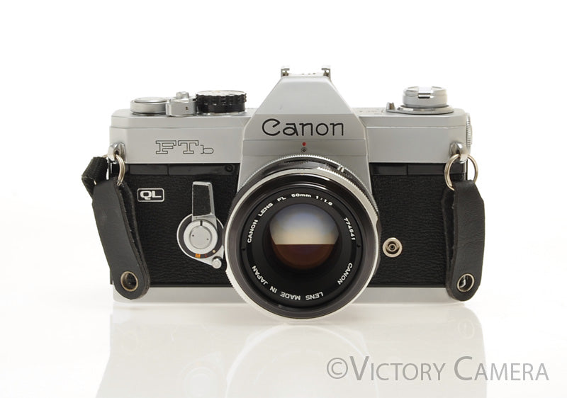 Canon FTb QL Chrome 35mm SLR Camera w/ 50mm f1.8 Lens [EXC-]