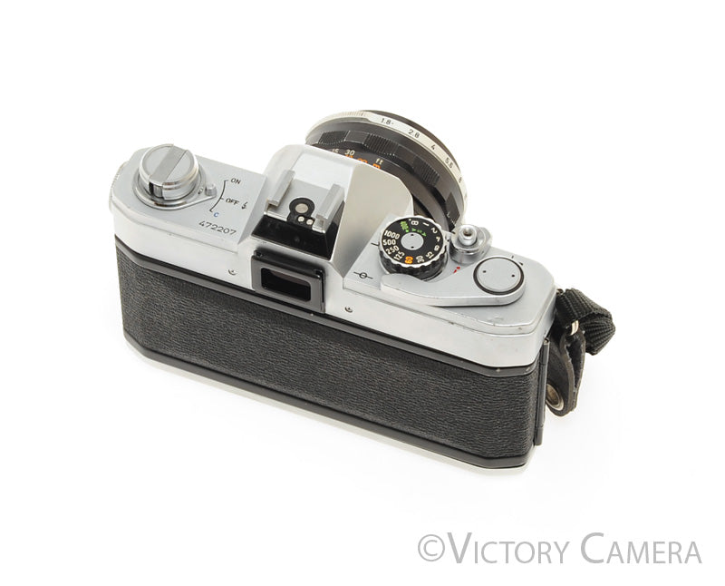 Canon FTb QL Chrome 35mm SLR Camera w/ 50mm f1.8 Lens [EXC-]
