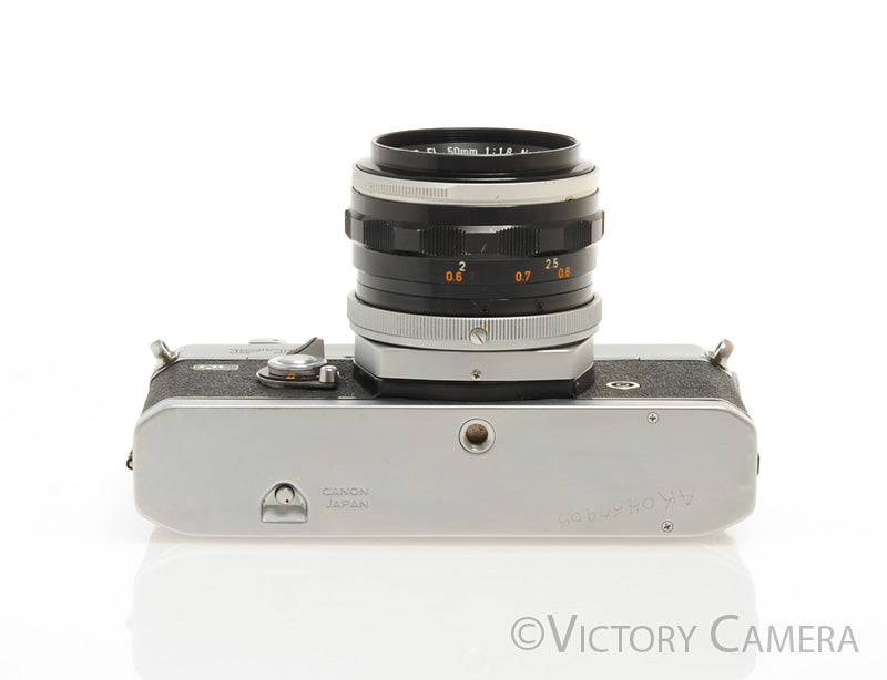 Canon FTb QL Chrome 35mm SLR Camera w/ 50mm f1.8 Lens [EXC] - Victory Camera
